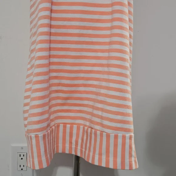Old Navy Size M Cotton Polyester Orange White Striped Womens Tank Dress with - Picture 3 of 16